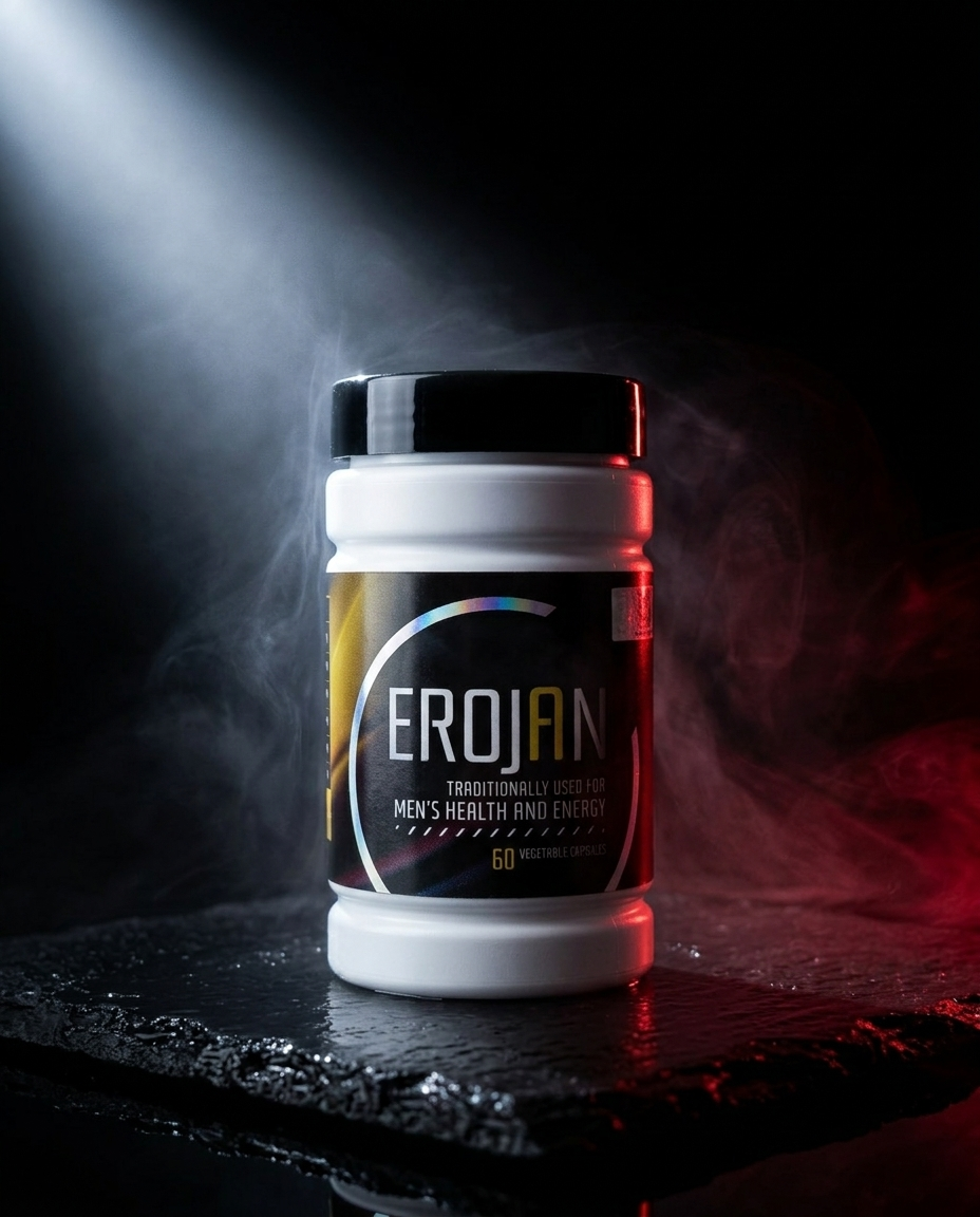 Erojan jar held on a kitchen counter in morning light